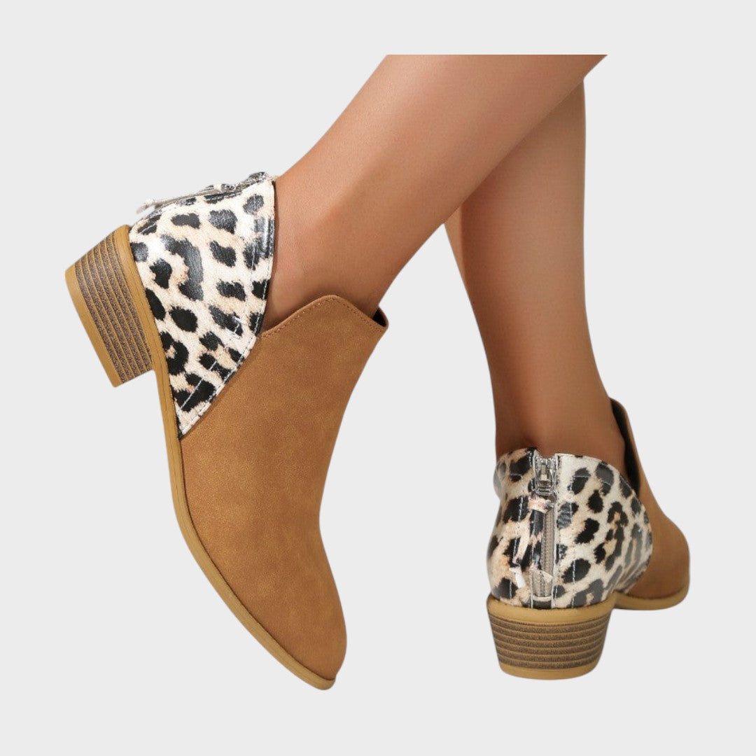 Liora | Botines Ortopédicos con Estampado de Leopardo