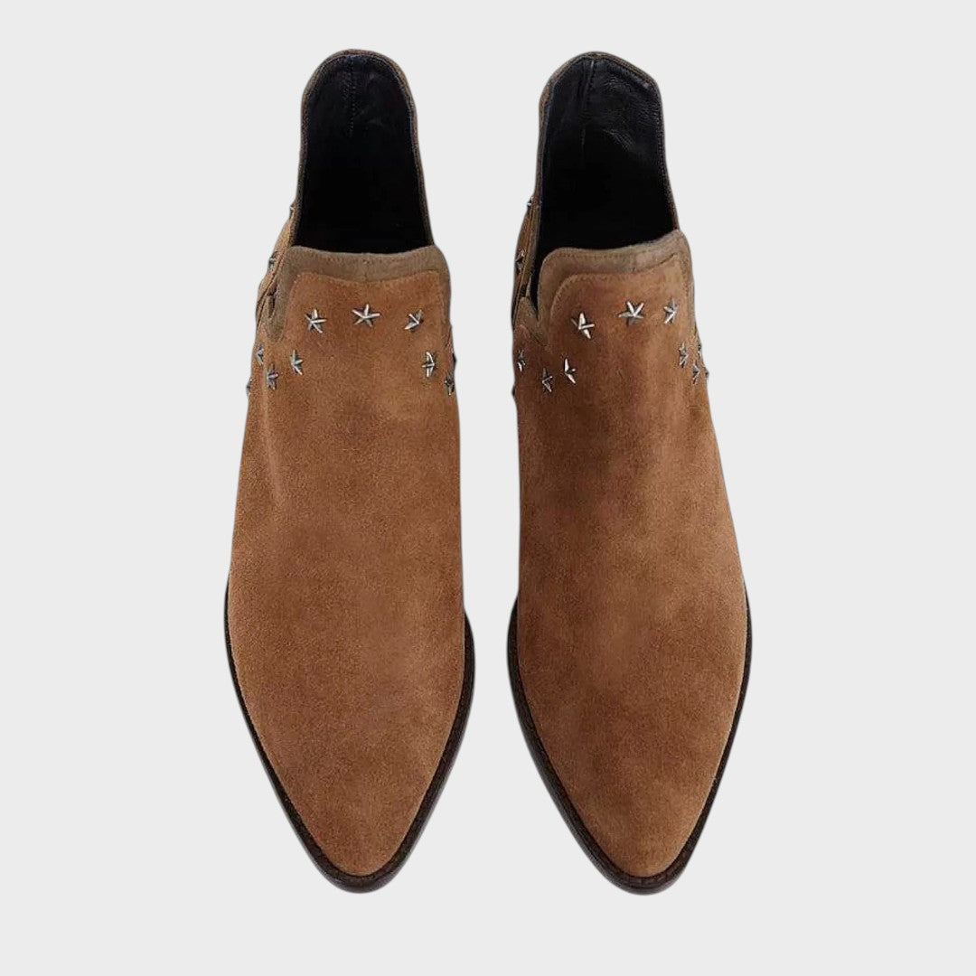 Estrella | Botines de Ante con Forma Puntiaguda