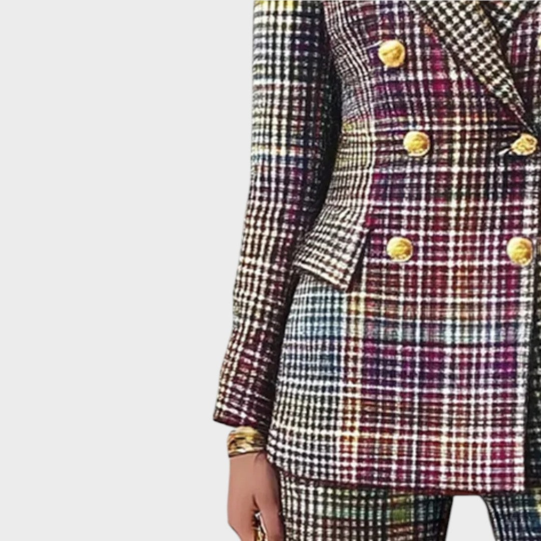 Haily |  Conjunto de Traje con Estampado Colorido