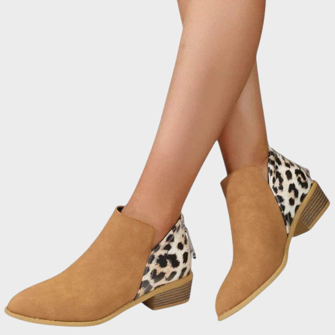 Liora | Botines Ortopédicos con Estampado de Leopardo