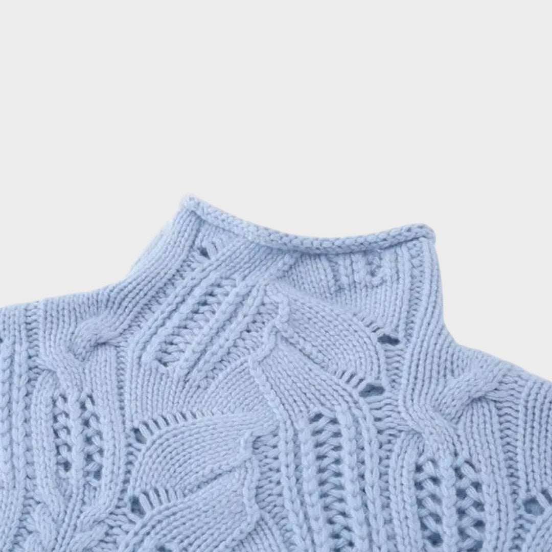 Celeste | Jersy de Punto Trenzado