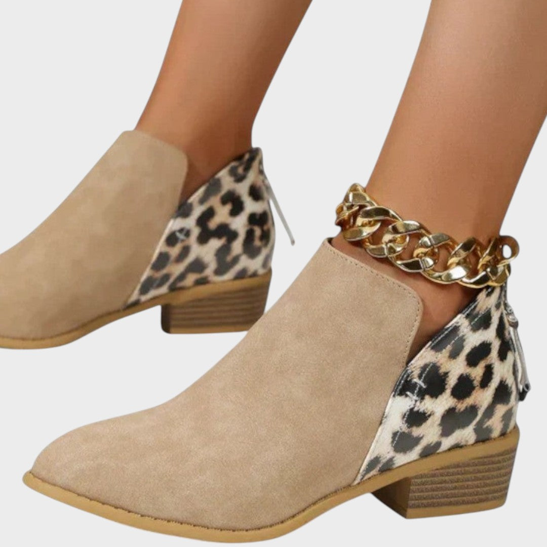 Liora | Botines Ortopédicos con Estampado de Leopardo