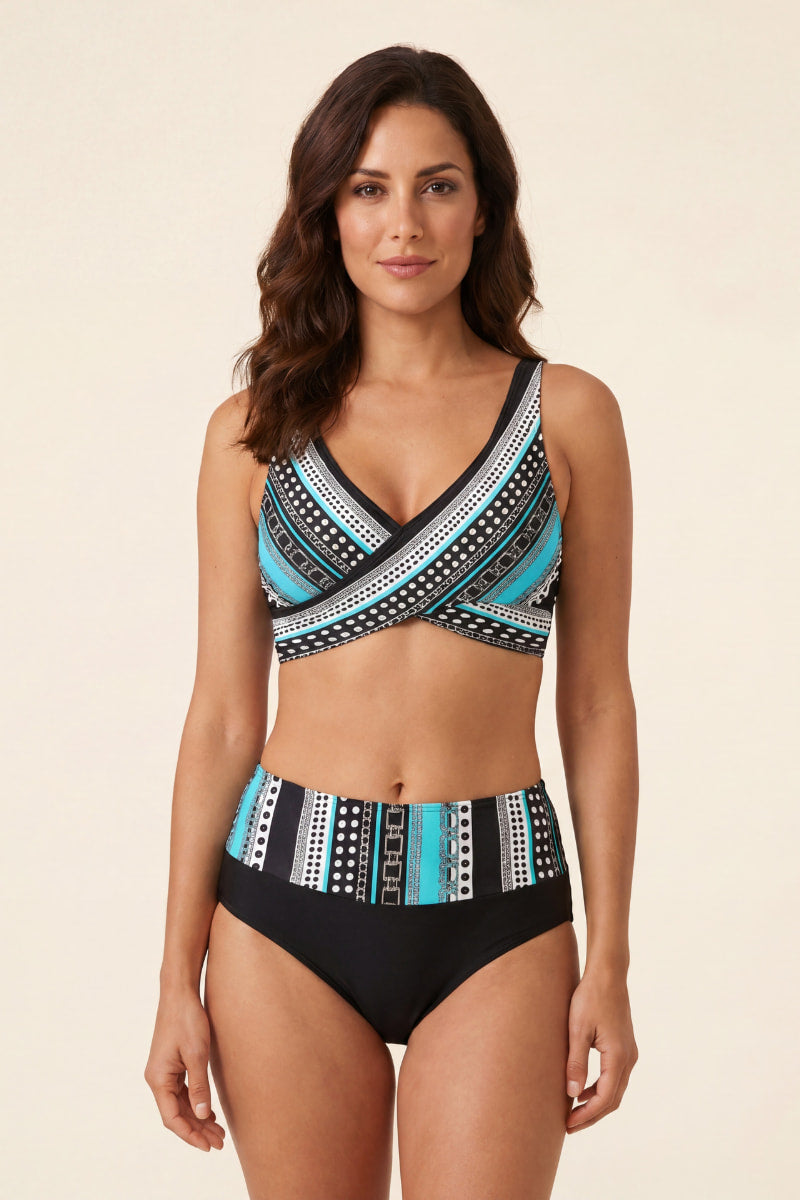 Bikini cruzado de talle alto