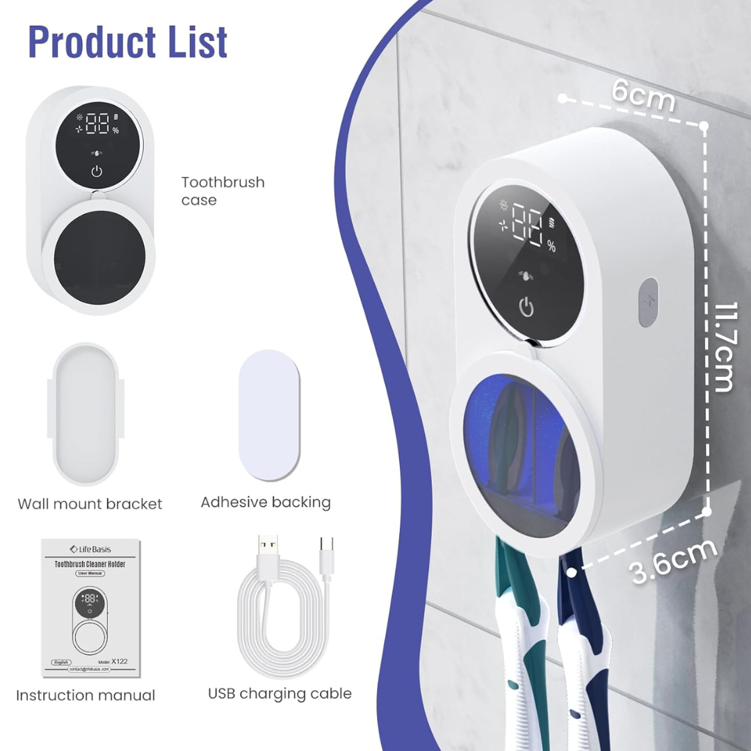 Desinfectador UV-C & UV-A para Cepillos de Dientes