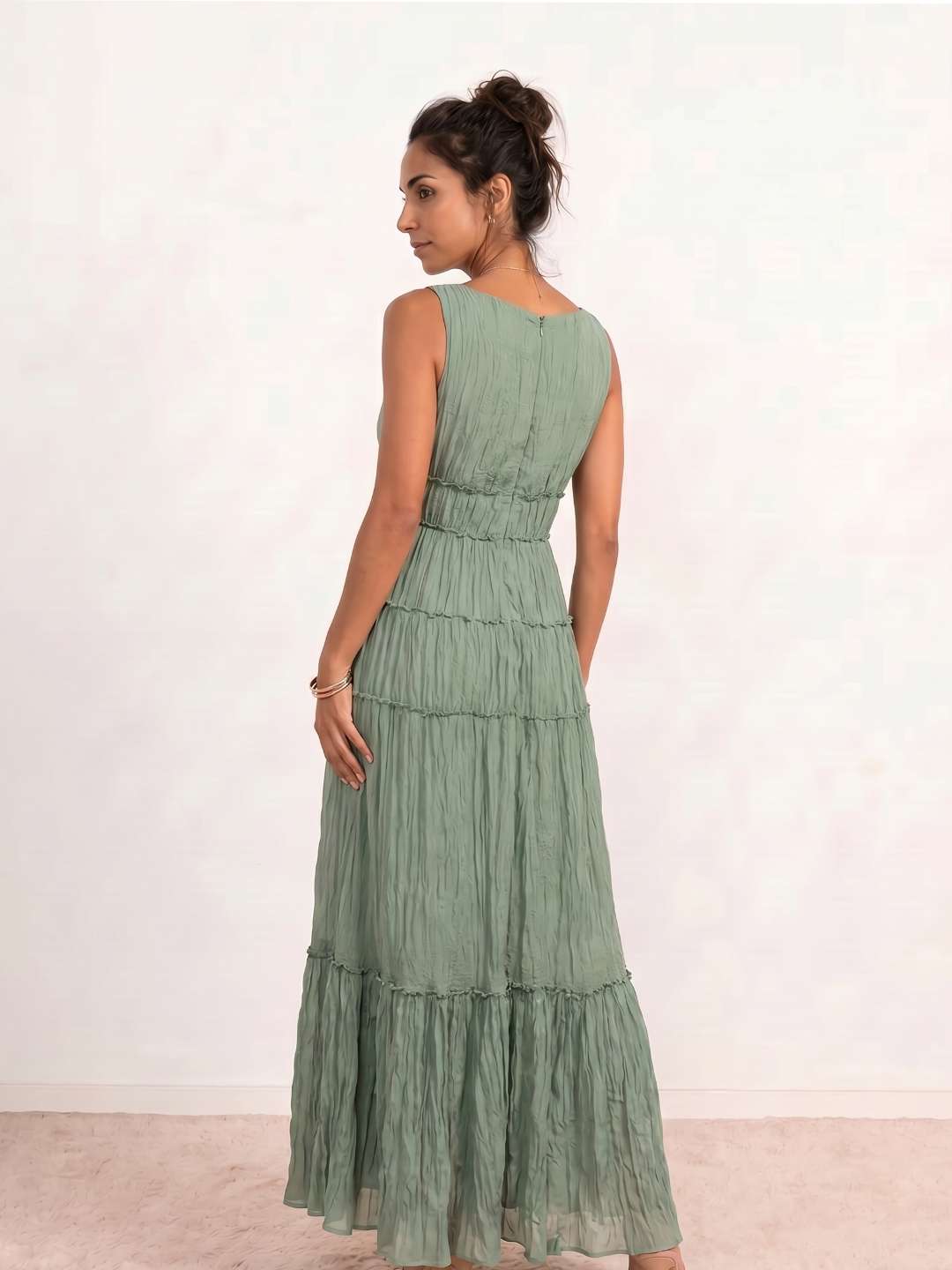 Vestido fluido efecto arrugado