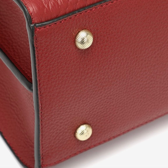 Bolso clásico de cuero genuino de mujer, para uso diario