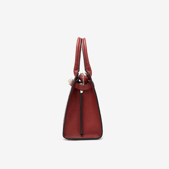 Bolso clásico de cuero genuino de mujer, para uso diario