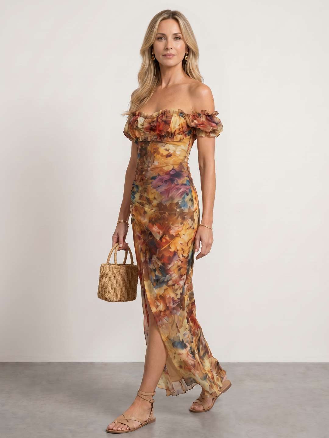 Vestido boho estampado floral