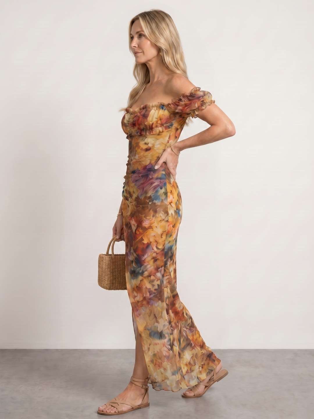 Vestido boho estampado floral
