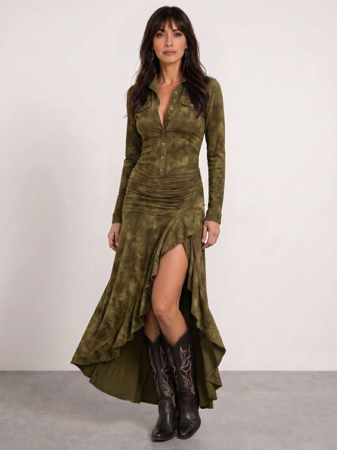 Vestido cowboy con volantes