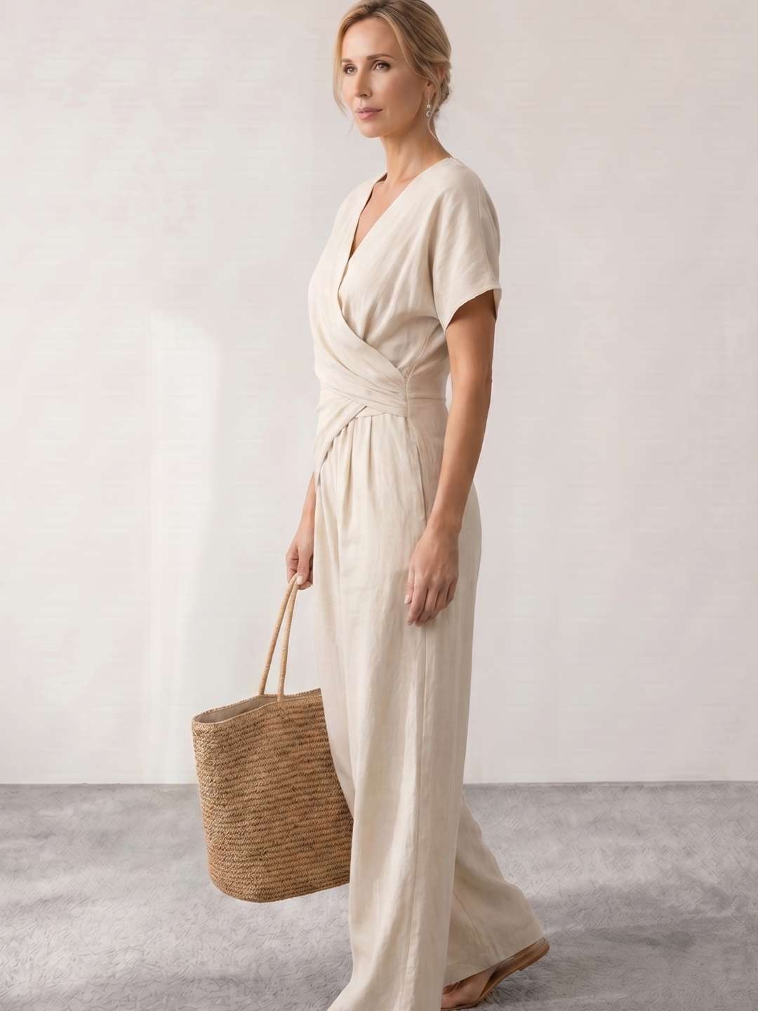 Mono largo fluido con drapeado