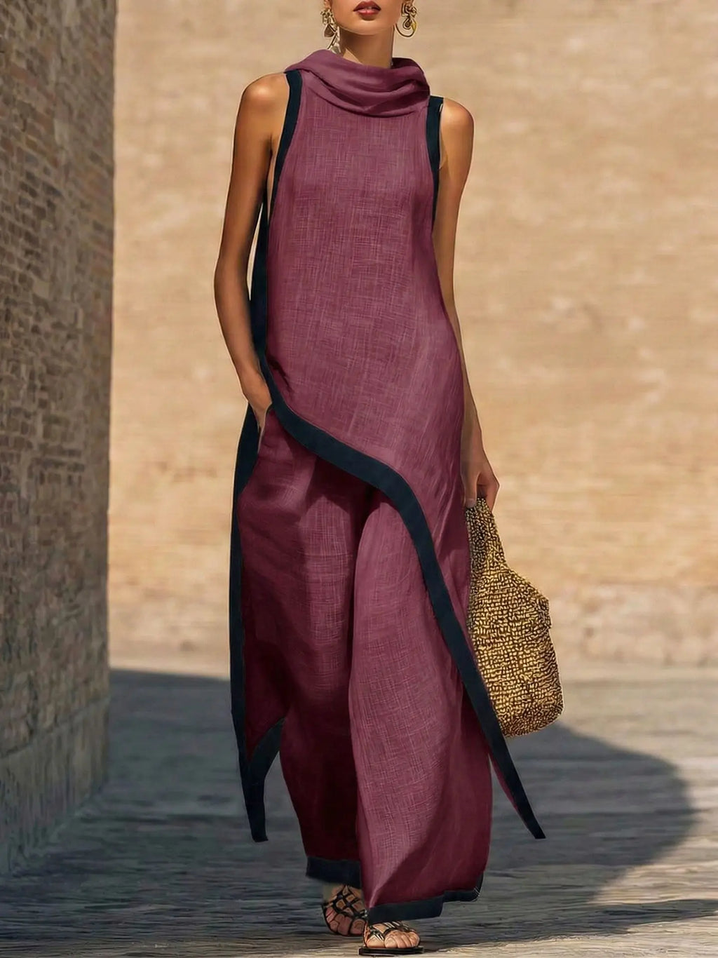 Tarsila | Conjunto griego en lino premium