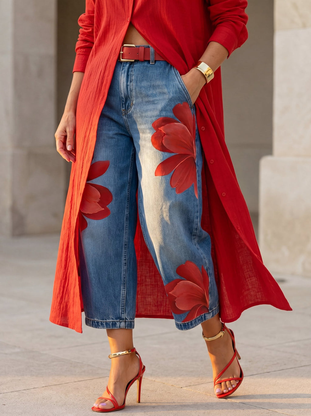 AURORA | VAQUERO ESTAMPADO ARTÍSTICO - Nhaura