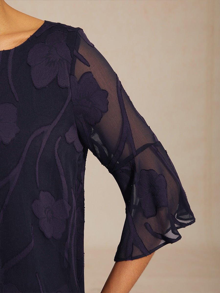 Blusa elegante de gasa con bajo asimétrico - Nhaura