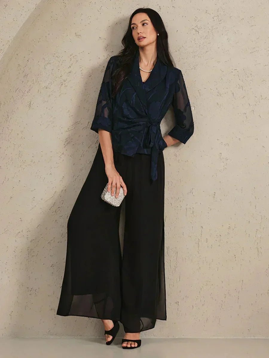 Blusa elegante de gasa floral - Nhaura
