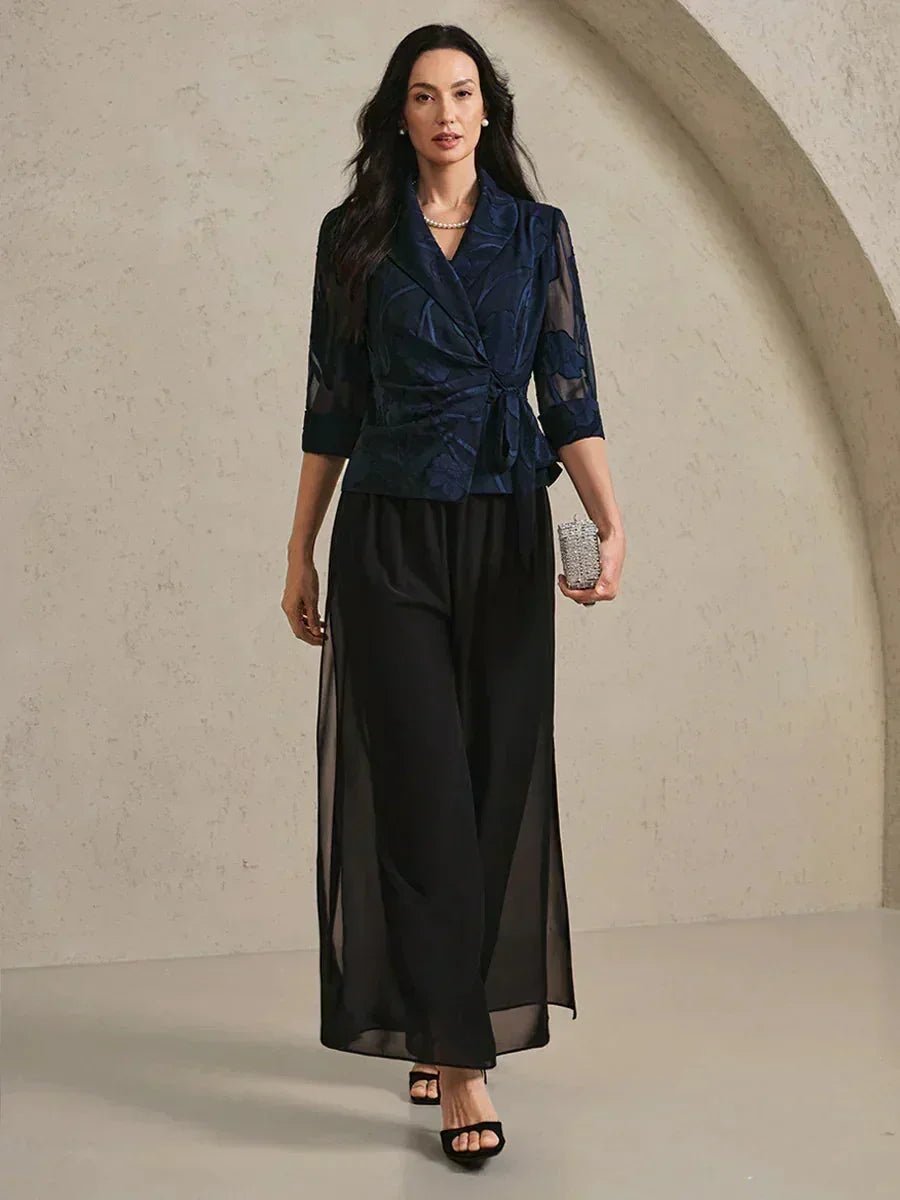 Blusa elegante de gasa floral - Nhaura