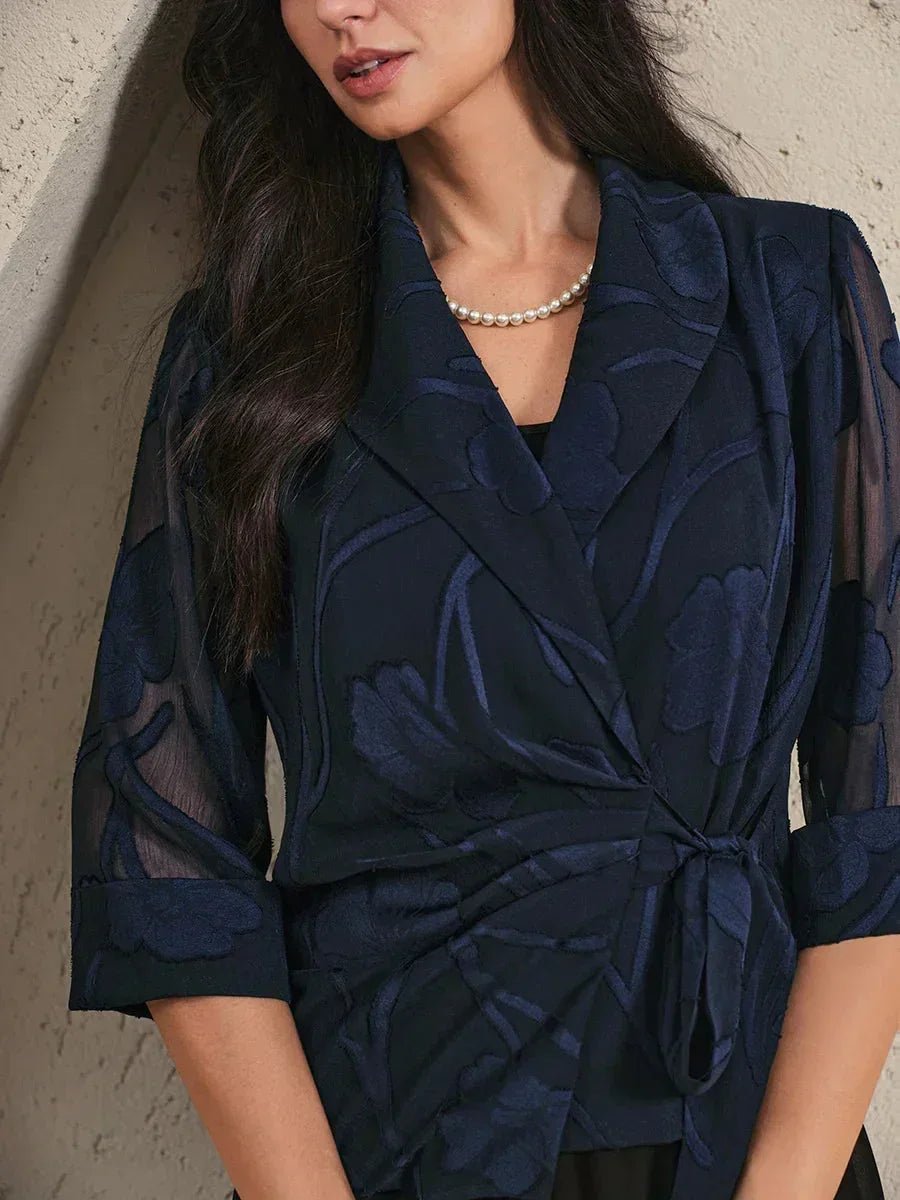 Blusa elegante de gasa floral - Nhaura