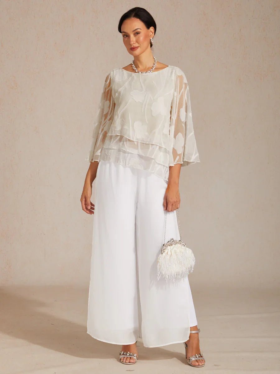 Blusa floral de gasa con capas - Nhaura