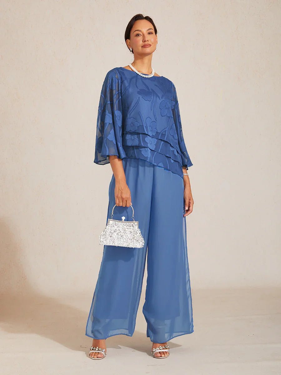 Blusa floral de gasa con capas - Nhaura