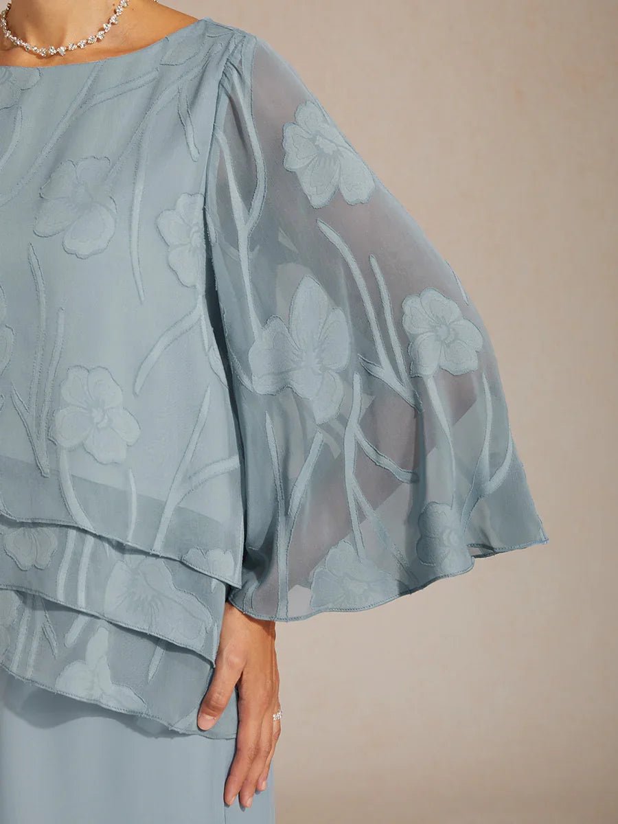 Blusa floral de gasa con capas - Nhaura