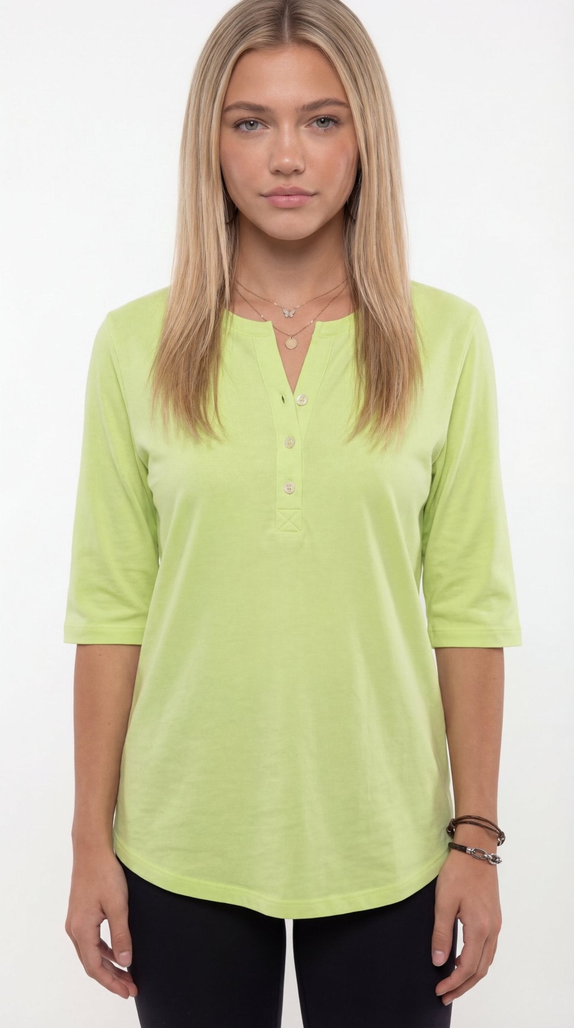 CAMISETA BÁSICA CUELLO HENLEY - Nhaura