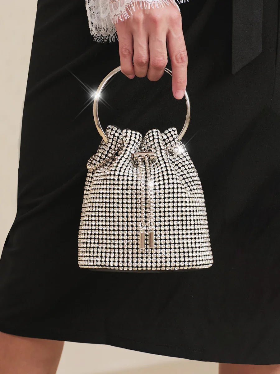 Clutch con cadena de strass - Nhaura