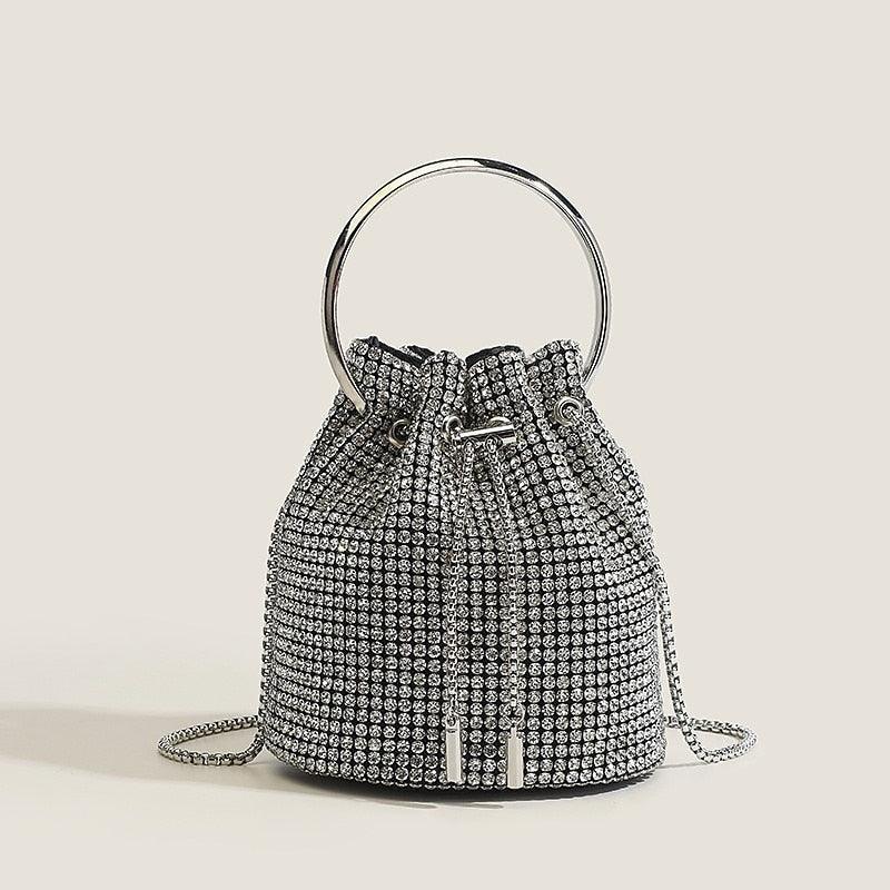 Clutch con cadena de strass - Nhaura