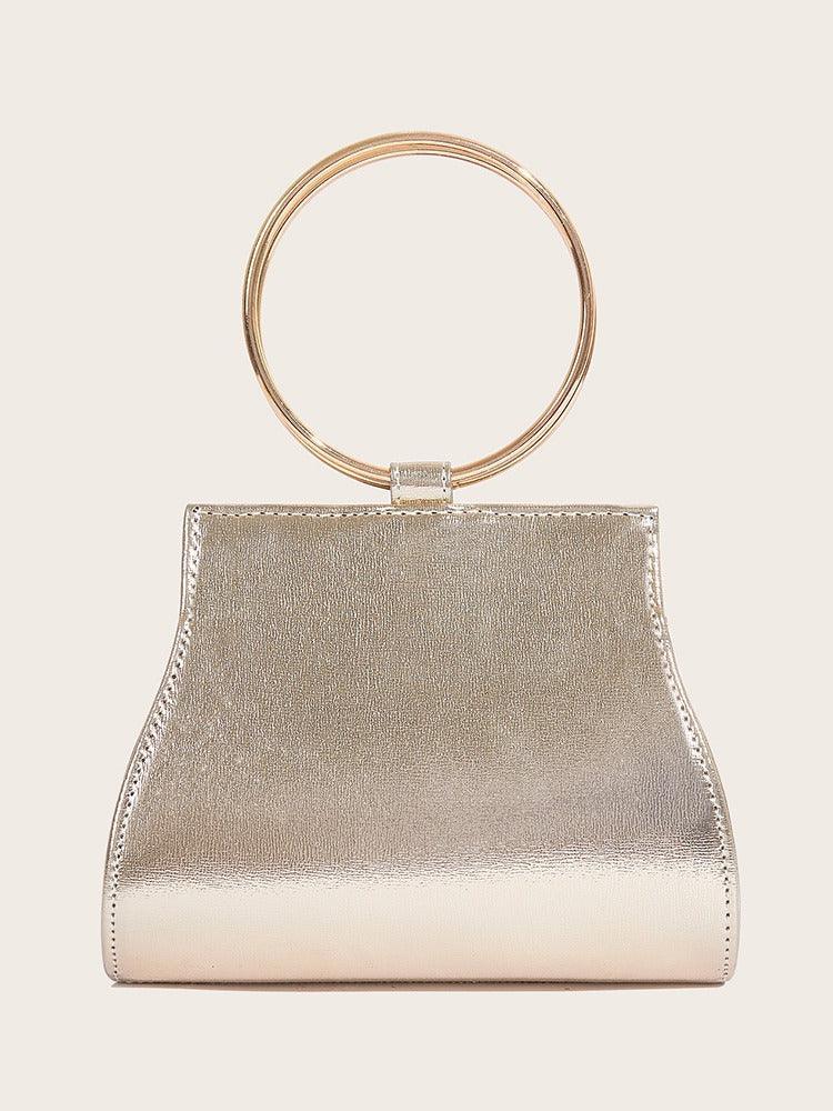 Clutch de cristales con asa de aro dorado - Nhaura