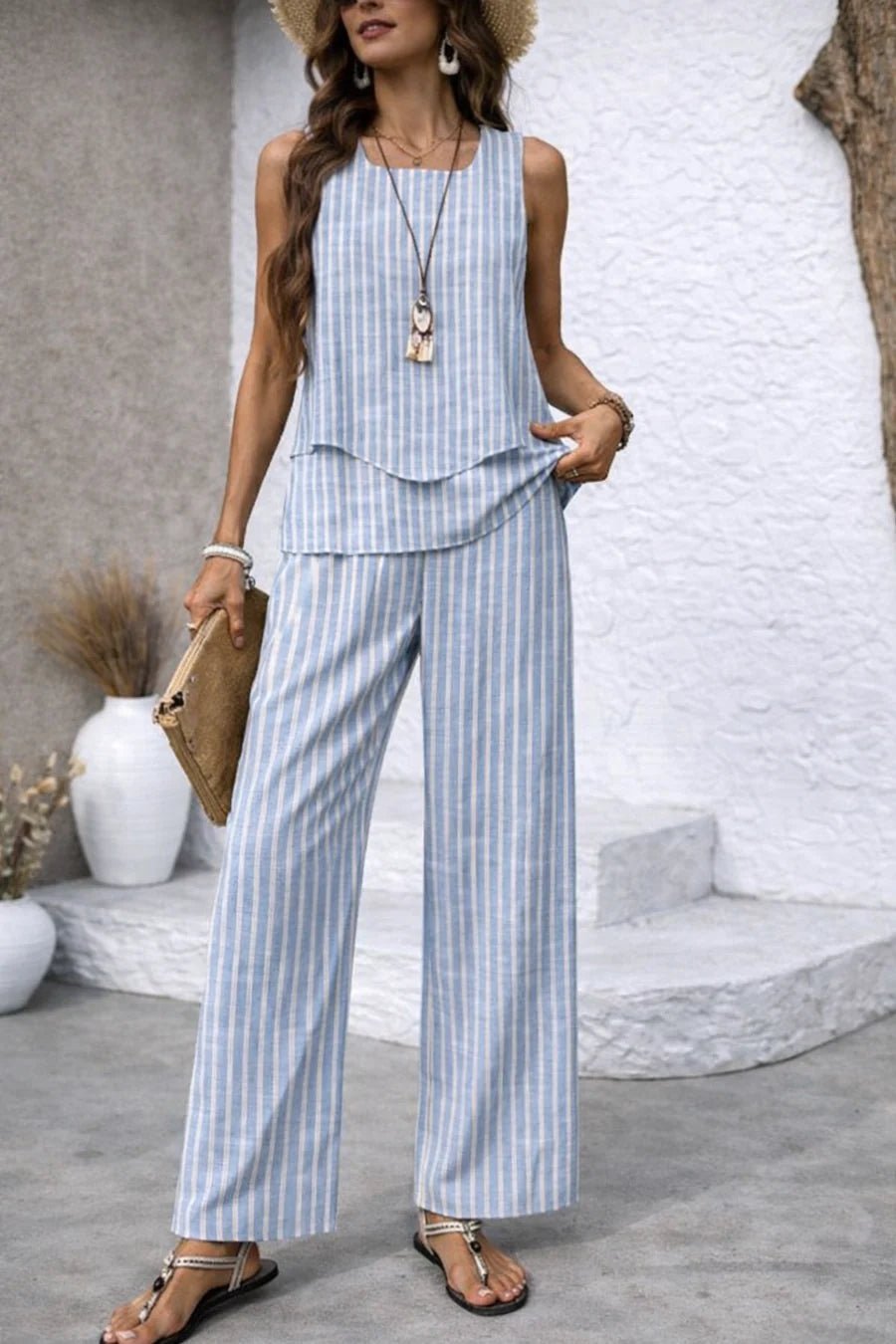 CONJUNTO PALAZZO | TOP Y PANTALÓN - Nhaura