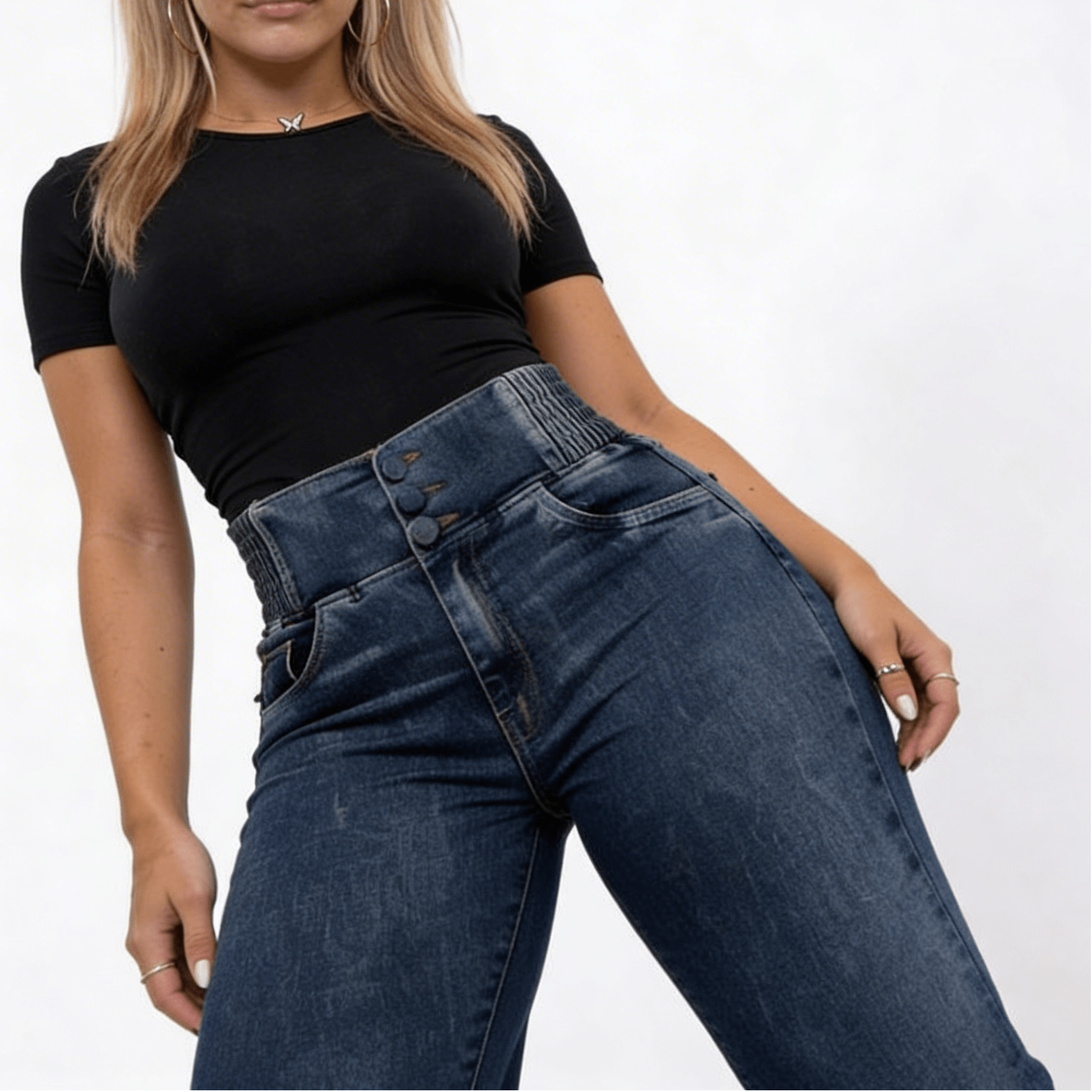 DOM | JEANS DE TIRO ALTO - Nhaura