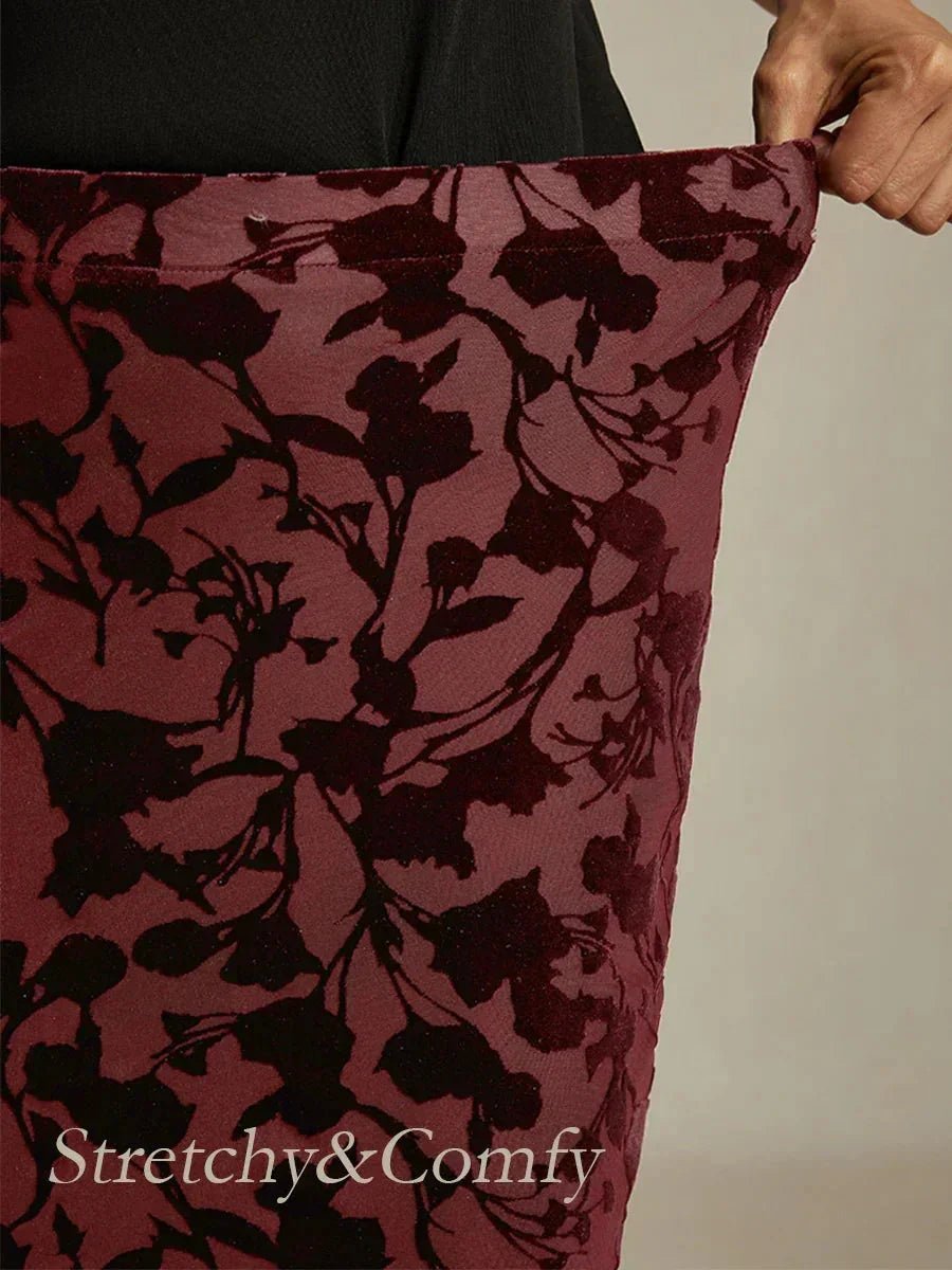 Falda larga floral con cola sirena - Nhaura