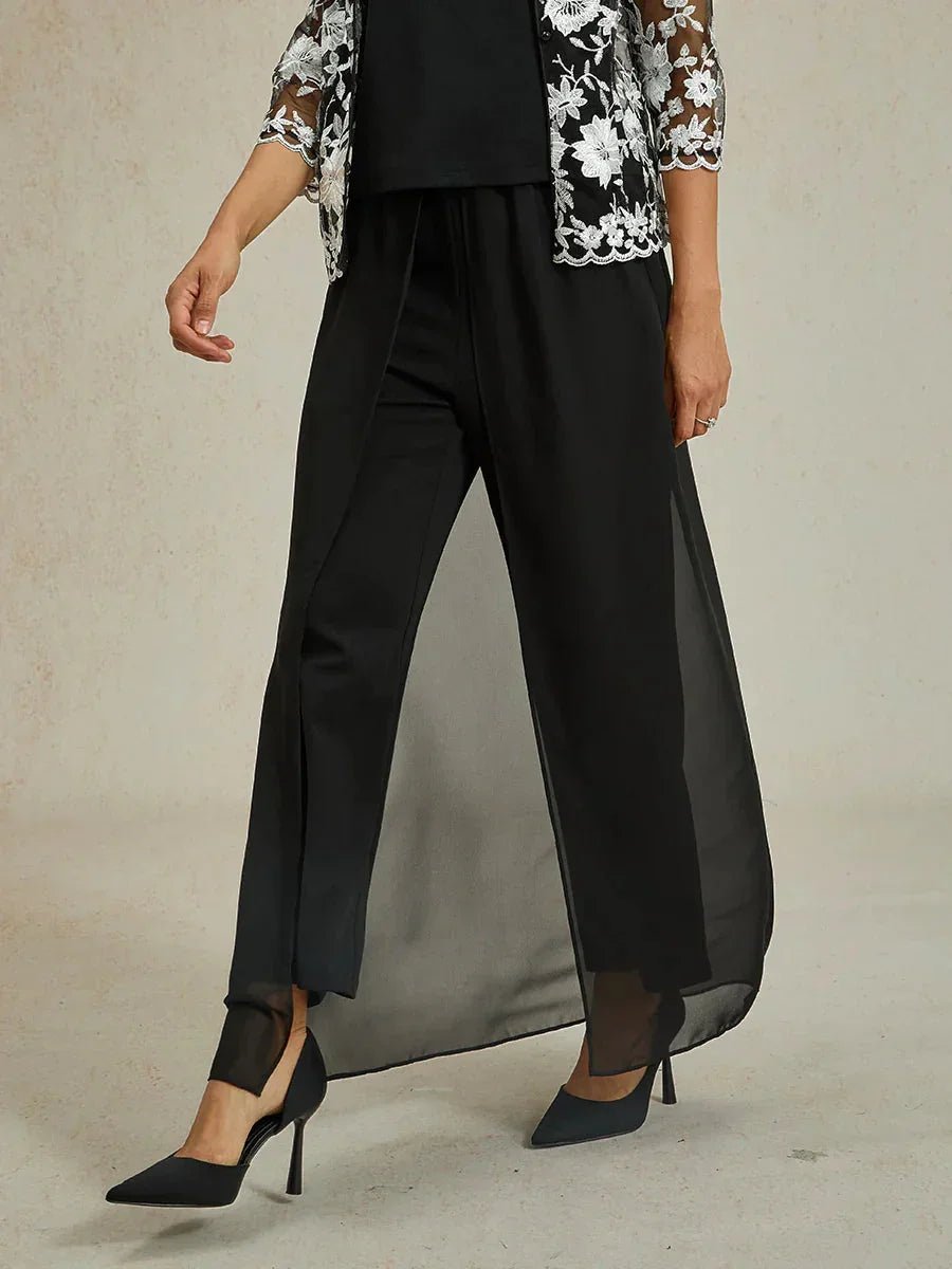 Falda-pantalón elegante con pantalón elástico integrado - Nhaura