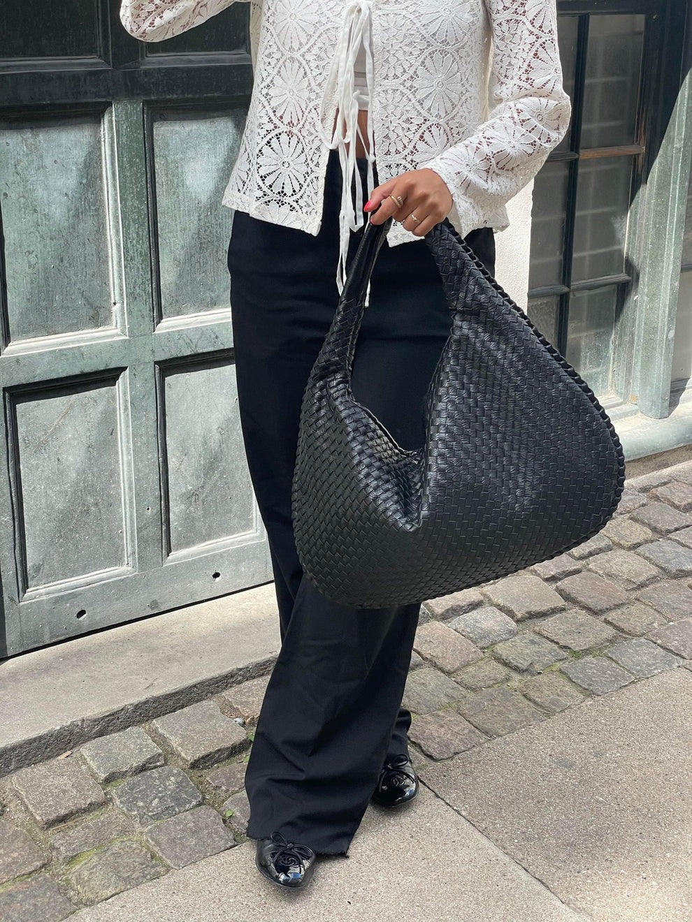Bolso hobo trenzado elegante