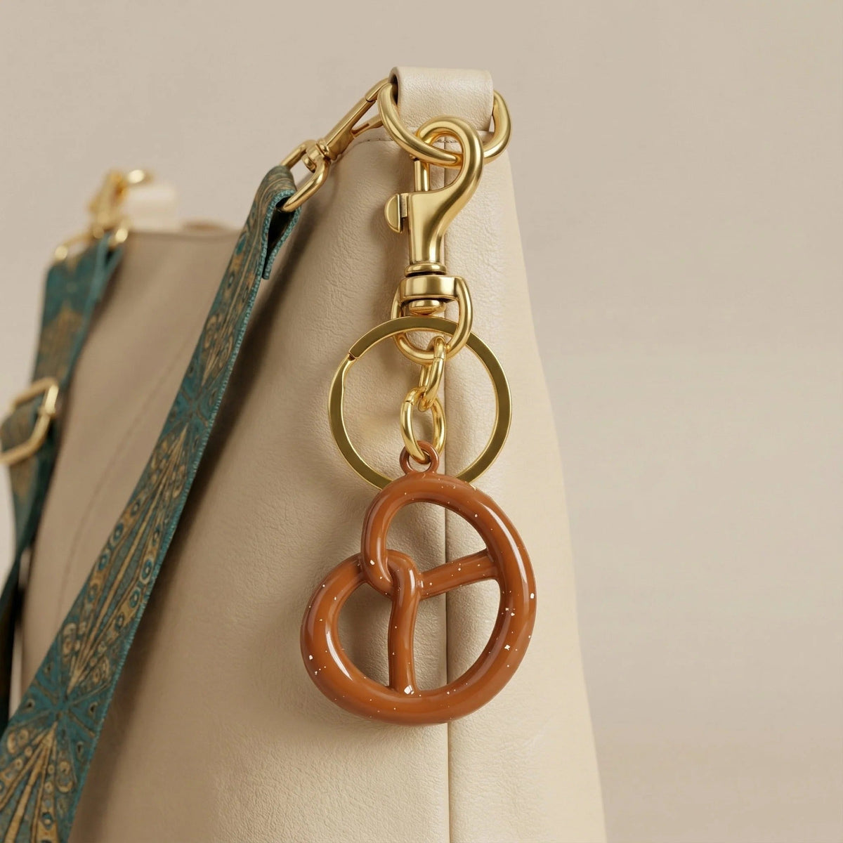 LLAVERO PRETZEL DORATO