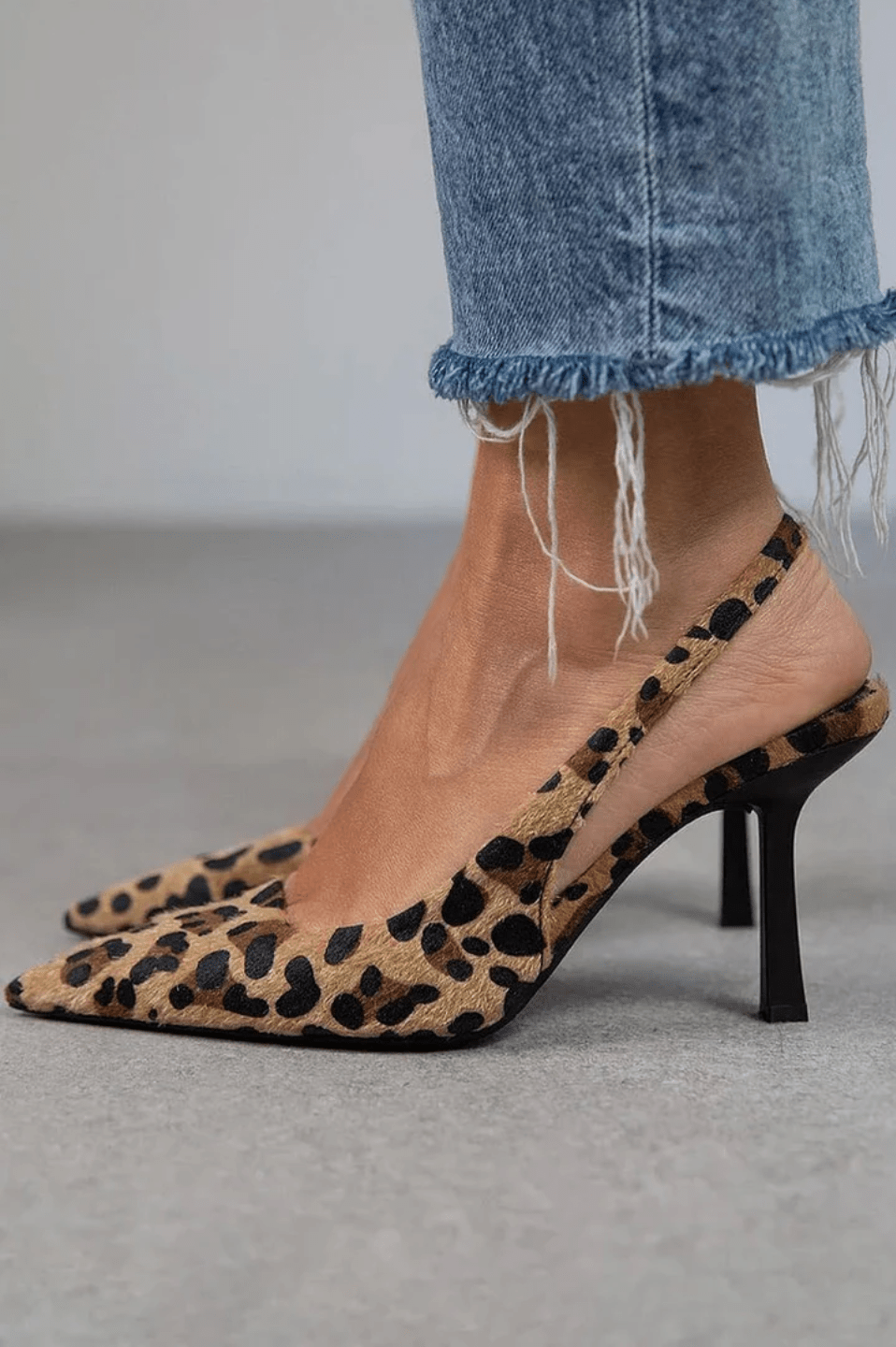 KAIA™ | TACONES BAJOS D'Orsay LEOPARDO - Nhaura