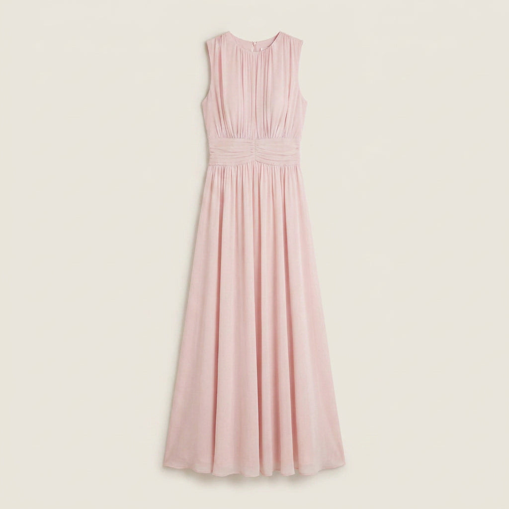 Vestido Largo Efecto Gasa sin Mangas para Mujer