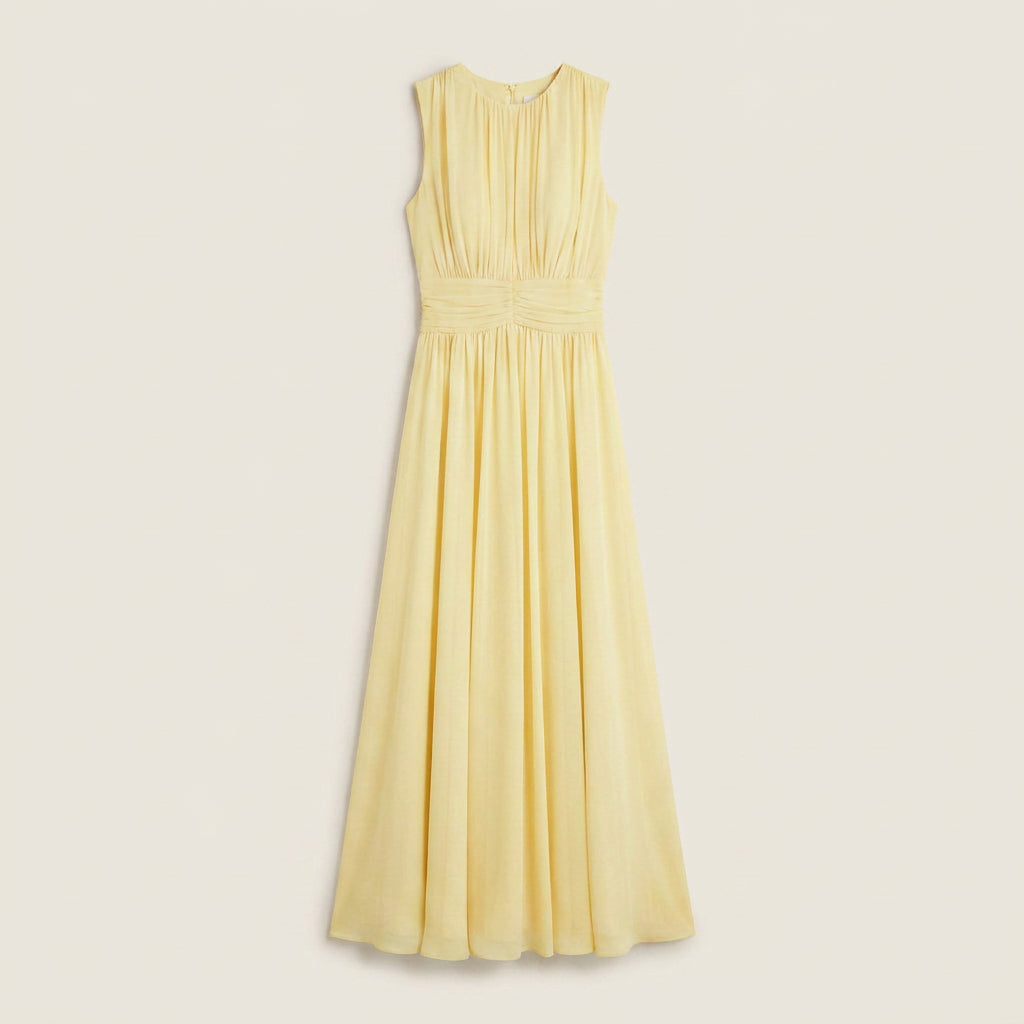 Vestido Largo Efecto Gasa sin Mangas para Mujer