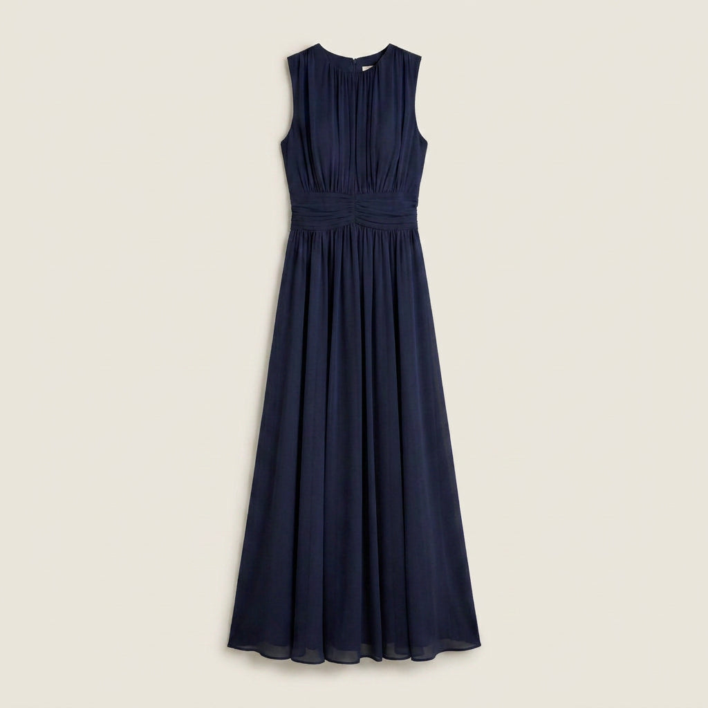 Vestido Largo Efecto Gasa sin Mangas para Mujer