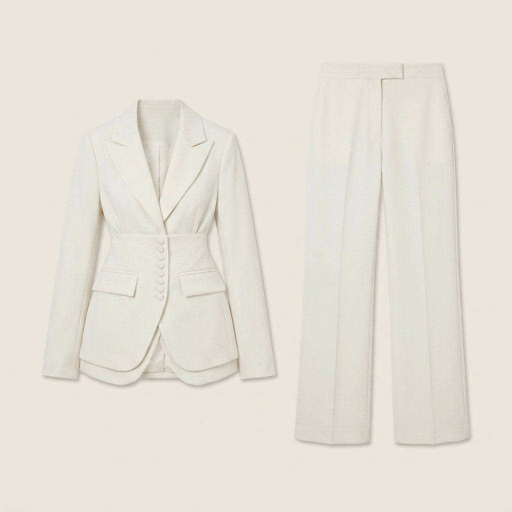 Conjunto de Americana Entallada y Pantalón de Vestir para Mujer