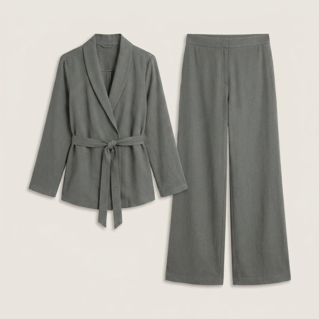Conjunto Americana y Pantalón Ancho para Mujer