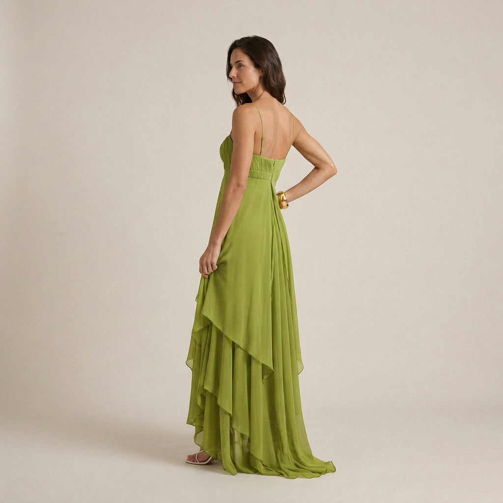 Vestido Fiesta Escote Corazón Falda Asimétrica para Mujer