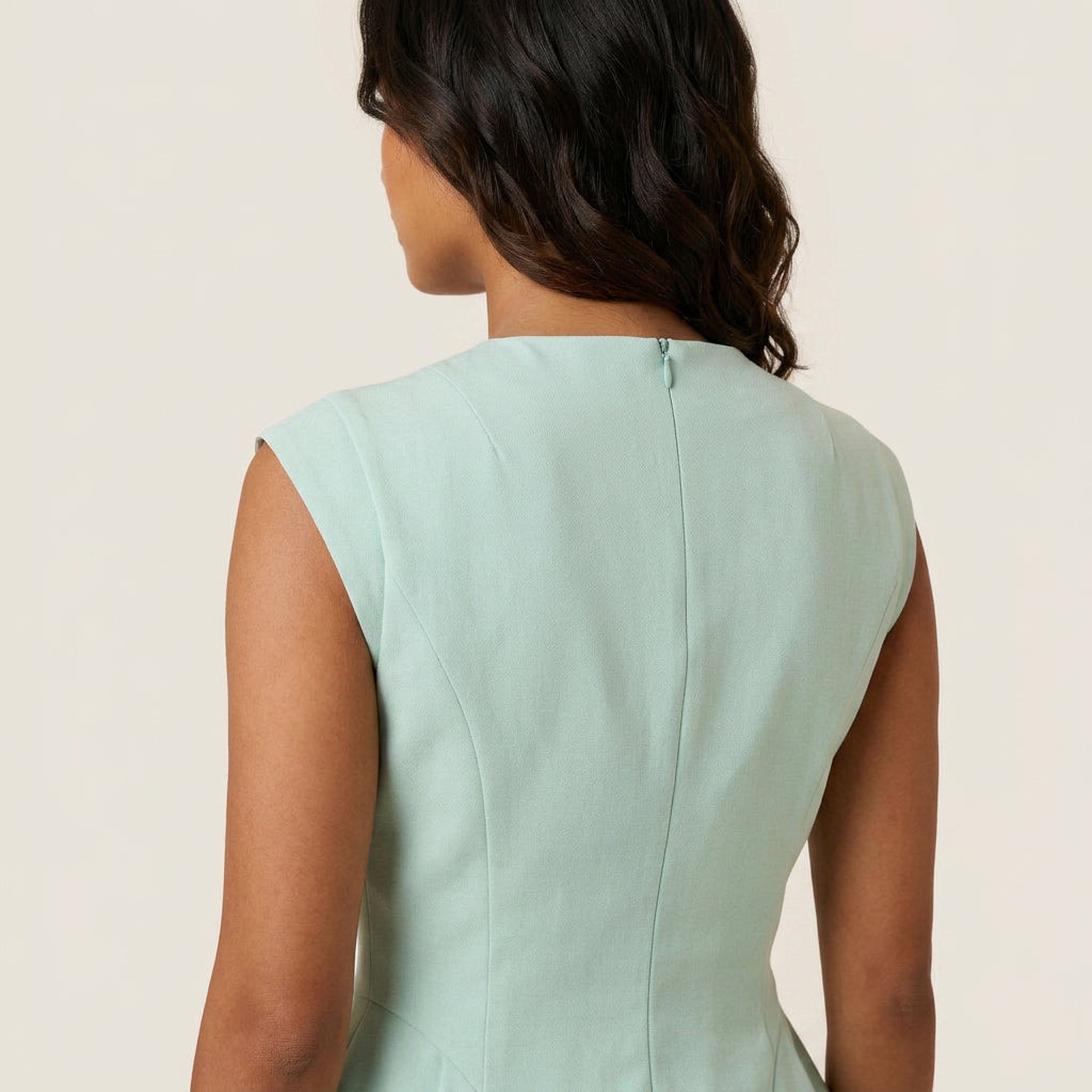 Conjunto de Top Peplum y Pantalón Ancho para Mujer