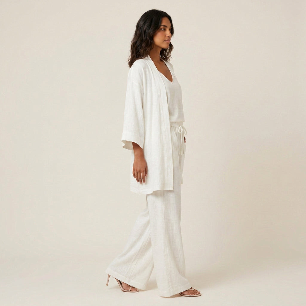 Conjunto Kimono, Top y Pantalón para Mujer