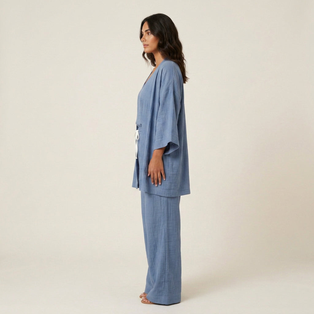 Conjunto Kimono, Top y Pantalón para Mujer