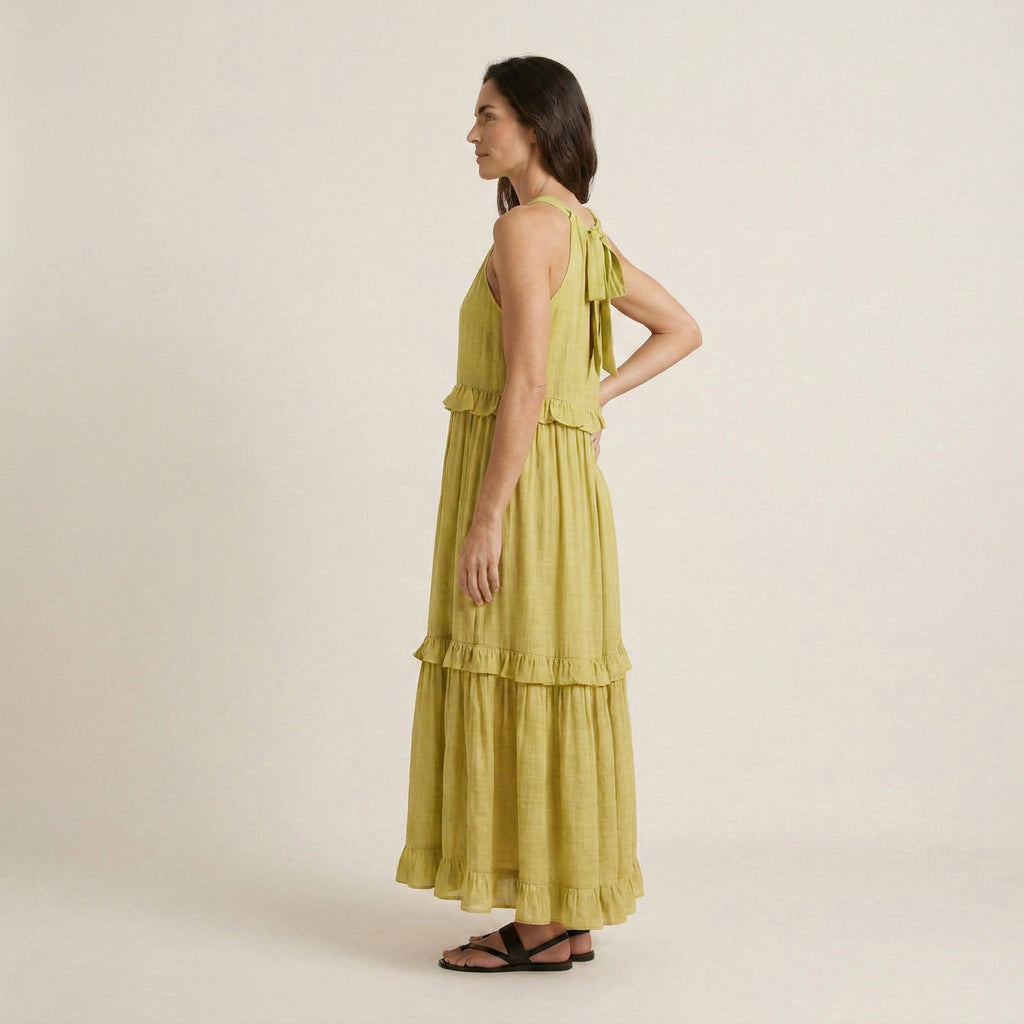 Vestido Largo de Verano con Volantes para Mujer