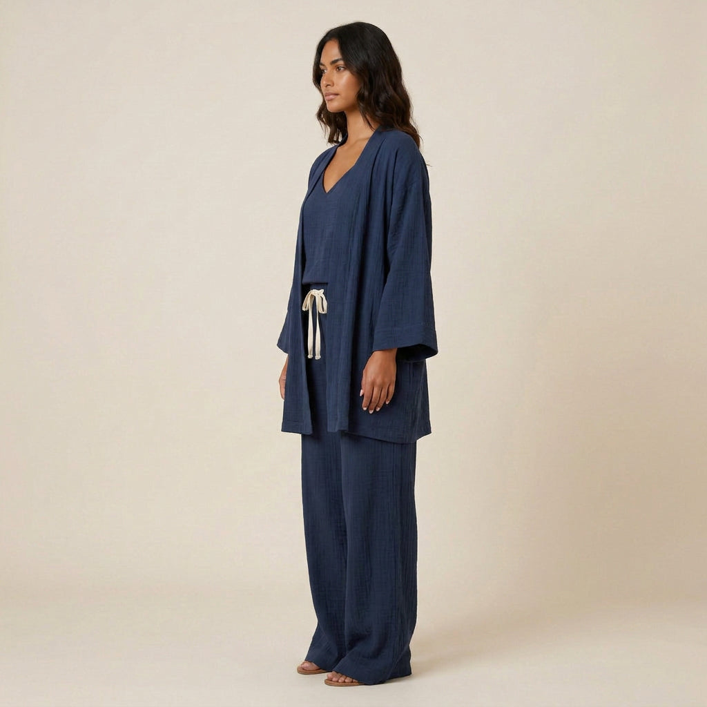 Conjunto Kimono, Top y Pantalón para Mujer