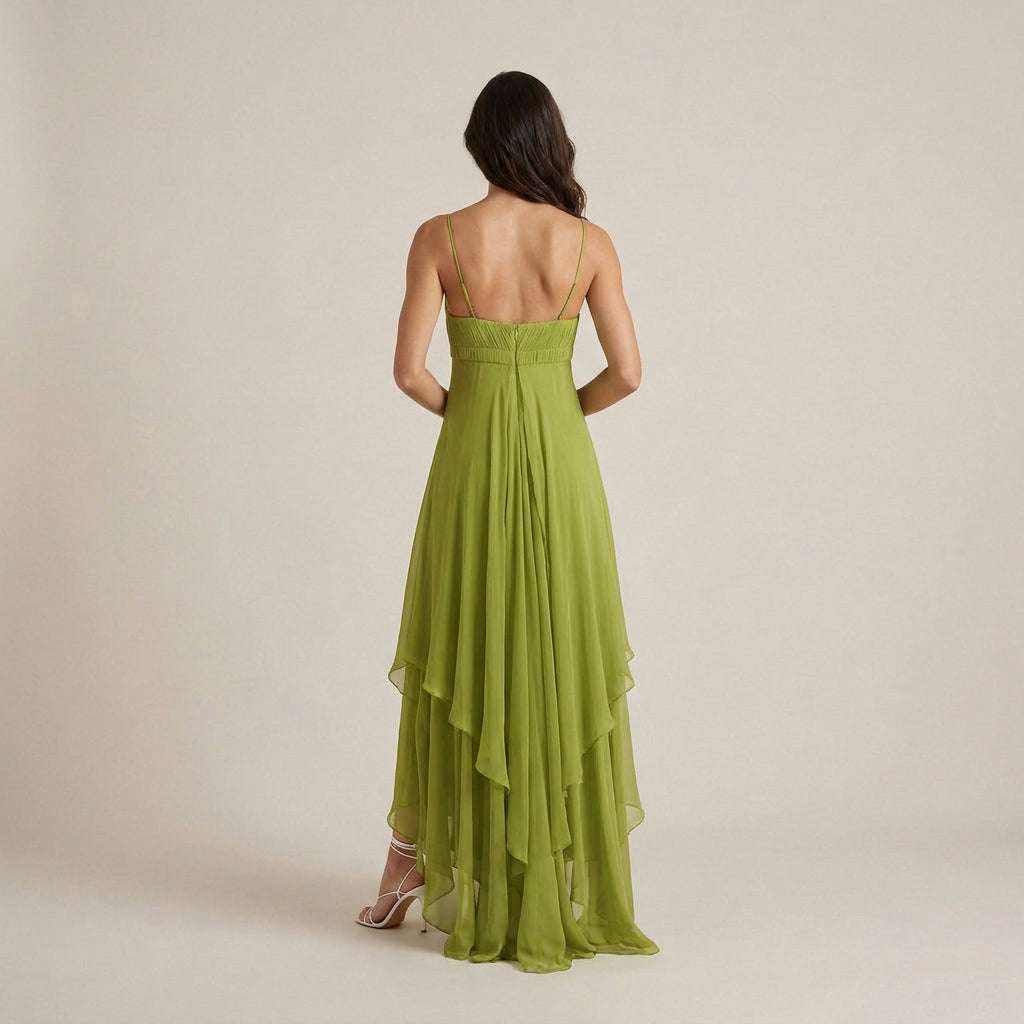 Vestido Fiesta Escote Corazón Falda Asimétrica para Mujer
