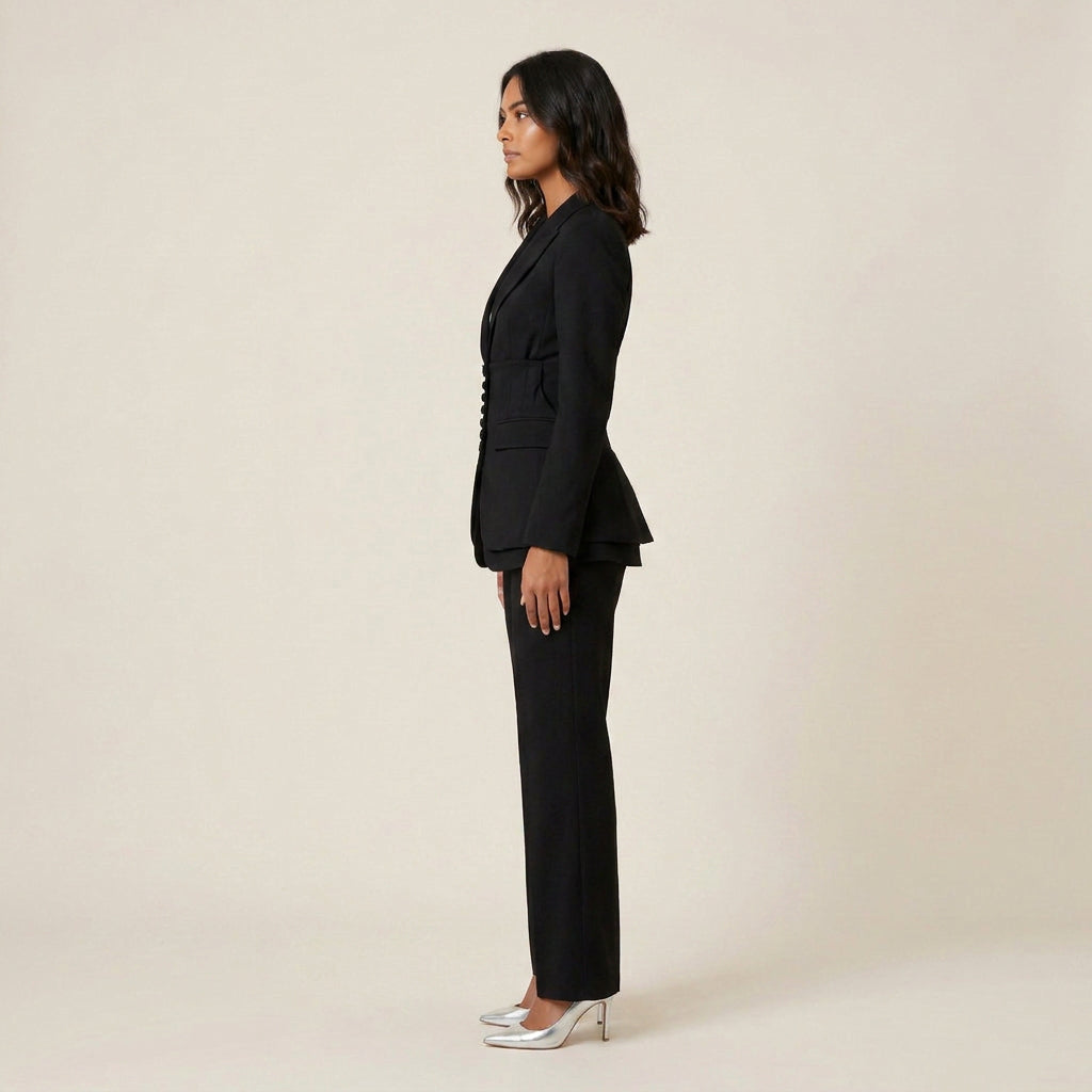 Conjunto de Americana Entallada y Pantalón de Vestir para Mujer