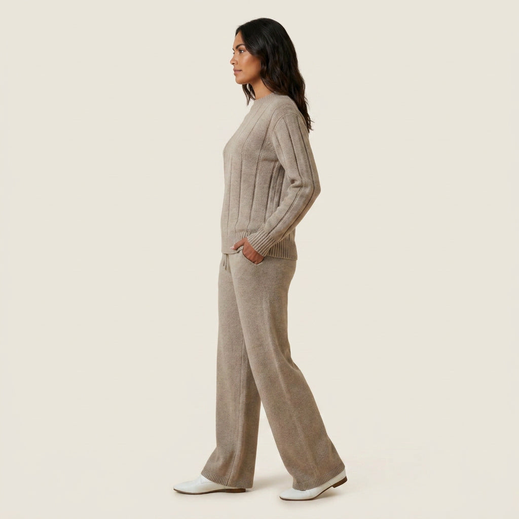 Conjunto de Punto Jersey y Pantalón para Mujer