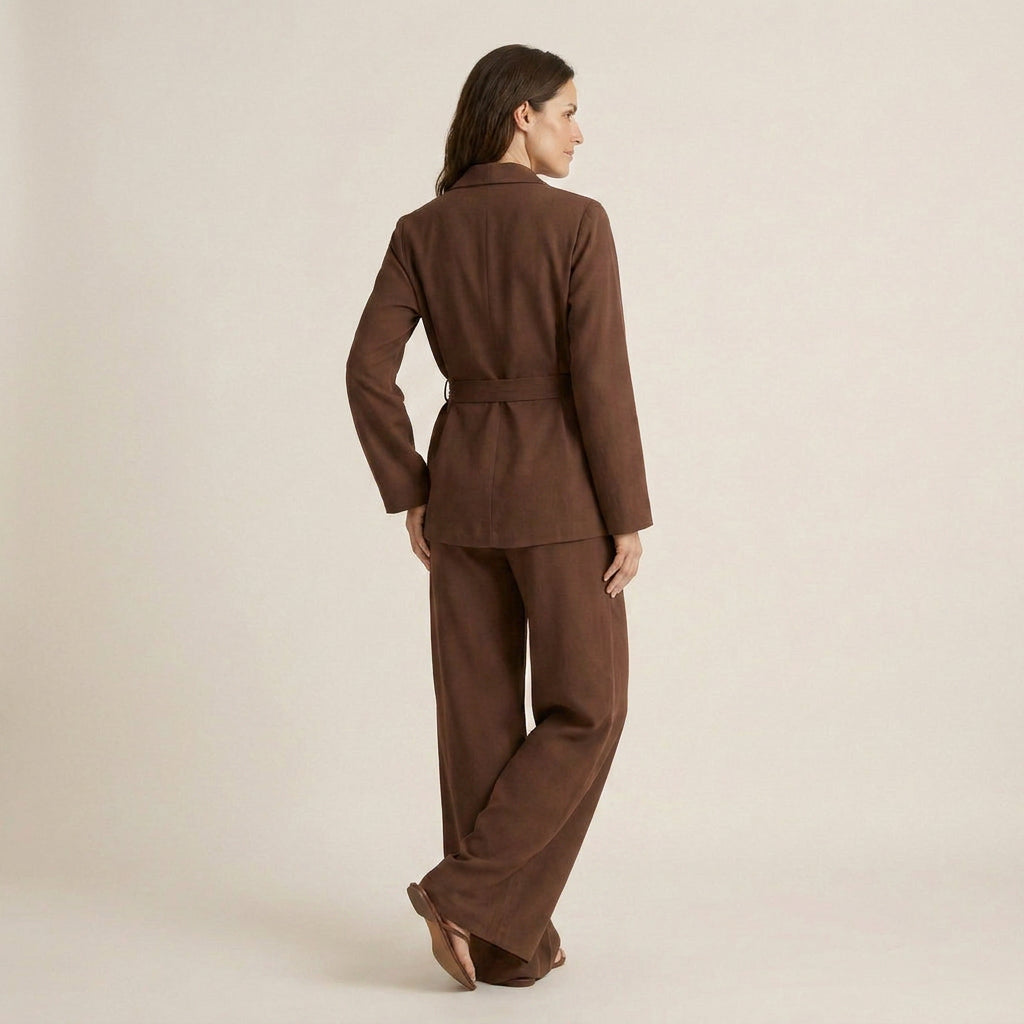 Conjunto Americana y Pantalón Ancho para Mujer